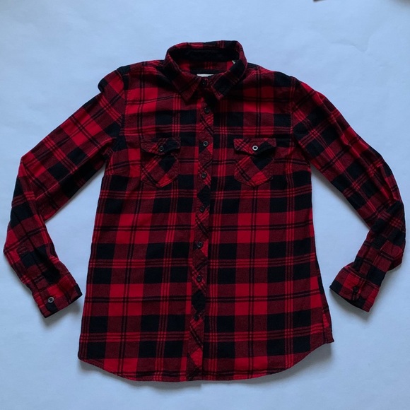 Weatherproof Vintage Black & Red Flannel (S)